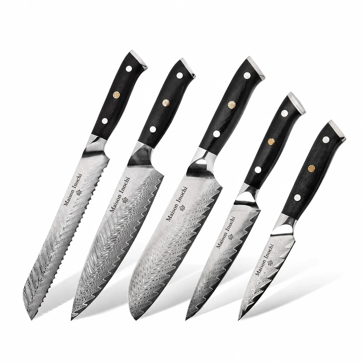 Set de 5 couteaux japonais - Collection Kimoya