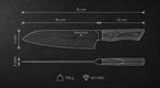 Couteau Santoku VG-10 Damas 180mm